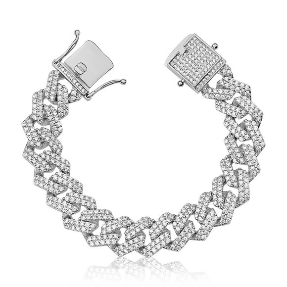 14 MM Diamond S-Link Bracelet - Picture 1 of 1